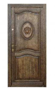 Drzwi drewniane zewnętrzne rzeźbione